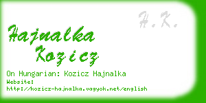 hajnalka kozicz business card